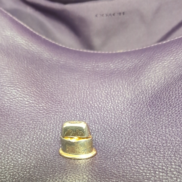 Coach Purple Leather Bag - Picture 7 of 8